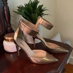 JCrew Collection Perforated Mirror Metallic Pumps